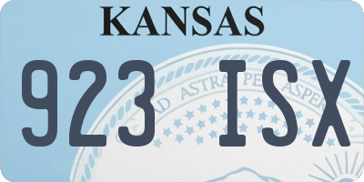 KS license plate 923ISX