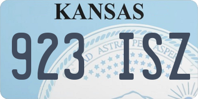 KS license plate 923ISZ
