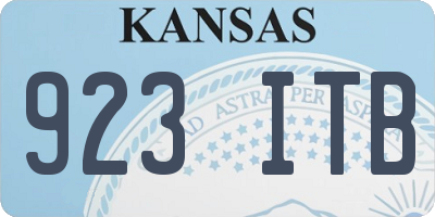KS license plate 923ITB