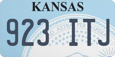 KS license plate 923ITJ