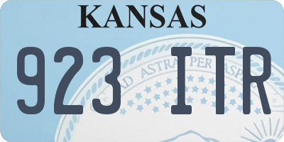 KS license plate 923ITR