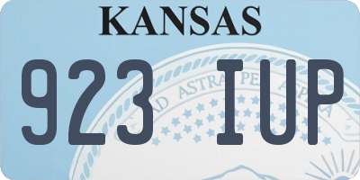 KS license plate 923IUP