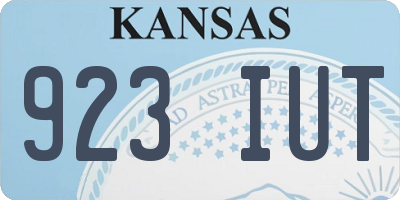 KS license plate 923IUT