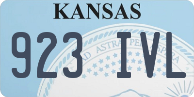 KS license plate 923IVL