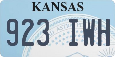 KS license plate 923IWH