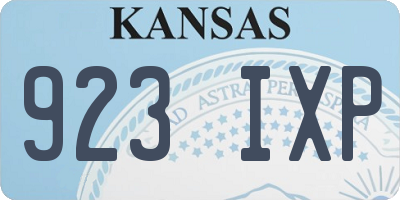 KS license plate 923IXP