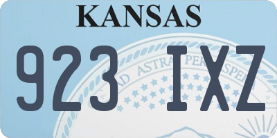 KS license plate 923IXZ