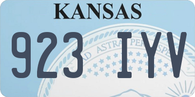 KS license plate 923IYV