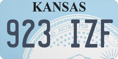 KS license plate 923IZF