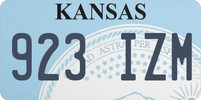 KS license plate 923IZM