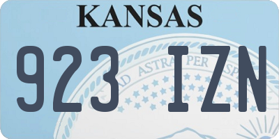 KS license plate 923IZN