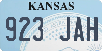 KS license plate 923JAH