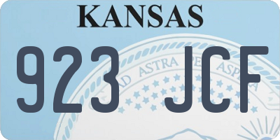 KS license plate 923JCF