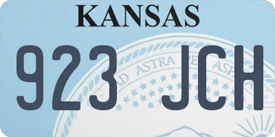 KS license plate 923JCH