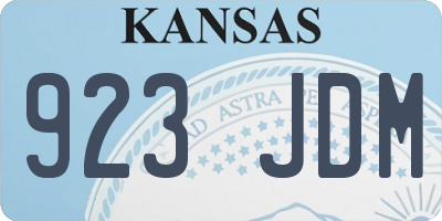 KS license plate 923JDM