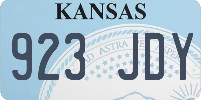KS license plate 923JDY