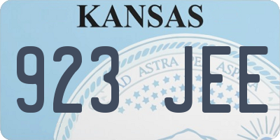KS license plate 923JEE