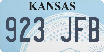 KS license plate 923JFB