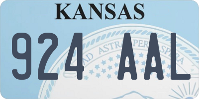 KS license plate 924AAL