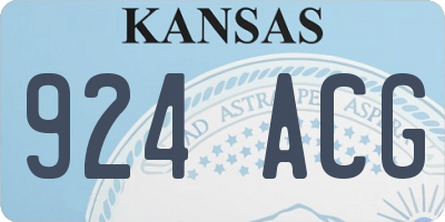 KS license plate 924ACG