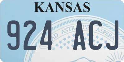KS license plate 924ACJ