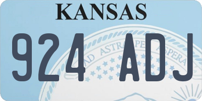 KS license plate 924ADJ