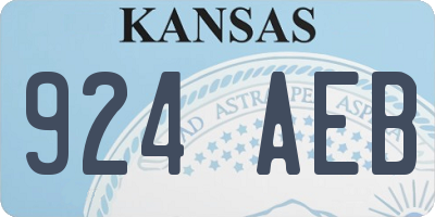 KS license plate 924AEB