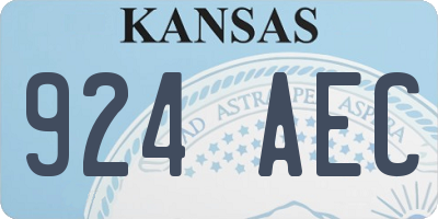 KS license plate 924AEC