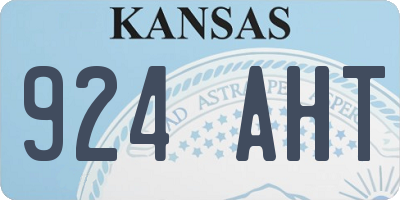 KS license plate 924AHT
