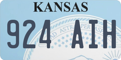 KS license plate 924AIH