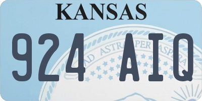 KS license plate 924AIQ