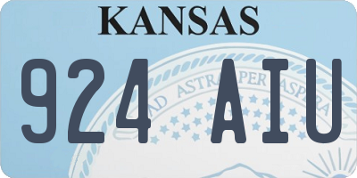 KS license plate 924AIU