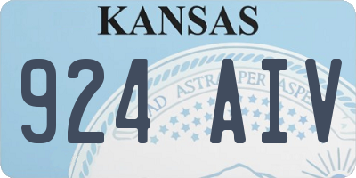 KS license plate 924AIV