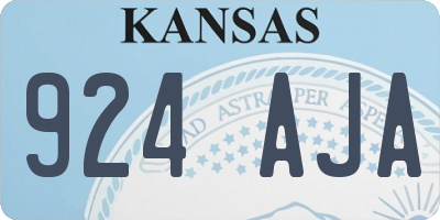 KS license plate 924AJA