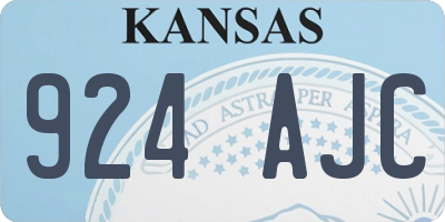 KS license plate 924AJC