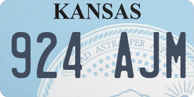 KS license plate 924AJM