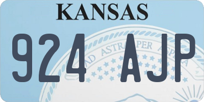 KS license plate 924AJP