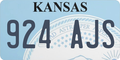 KS license plate 924AJS
