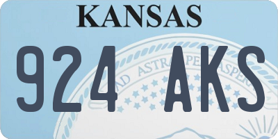 KS license plate 924AKS