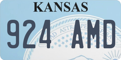 KS license plate 924AMD
