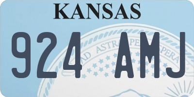 KS license plate 924AMJ