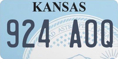 KS license plate 924AOQ