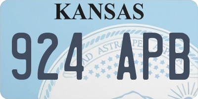 KS license plate 924APB