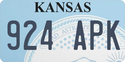 KS license plate 924APK