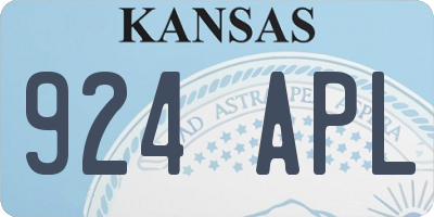 KS license plate 924APL