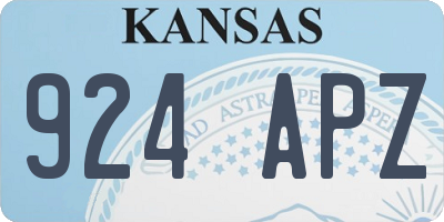 KS license plate 924APZ