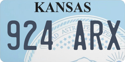 KS license plate 924ARX