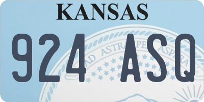 KS license plate 924ASQ