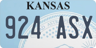 KS license plate 924ASX