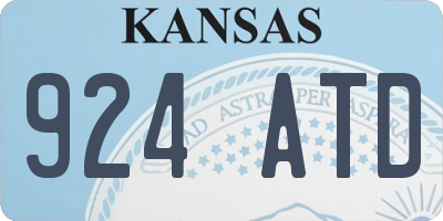 KS license plate 924ATD